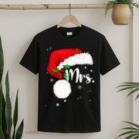 Mr Mrs Claus Christmas Couples Matching His And Her Pajamas T-Shirt thumb 2