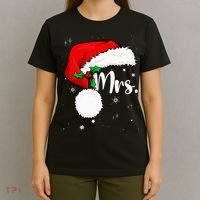 Mr Mrs Claus Christmas Couples Matching His And Her Pajamas T-Shirt thumb 4