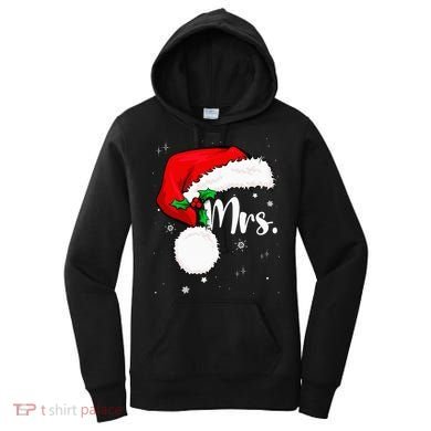 Mr Mrs Claus Christmas Couples Matching His And Her Pajamas Women's Hoodie
