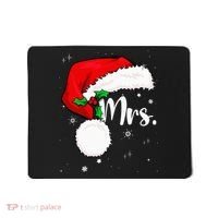 Mr Mrs Claus Christmas Couples Matching His And Her Pajamas Mousepad thumb 0
