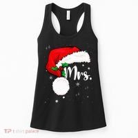Mr Mrs Claus Christmas Couples Matching His And Her Pajamas Women's Tank Top thumb 0