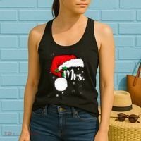 Mr Mrs Claus Christmas Couples Matching His And Her Pajamas Women's Tank Top thumb 2