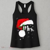 Mr Mrs Claus Christmas Couples Matching His And Her Pajamas Women's Tank Top thumb 3