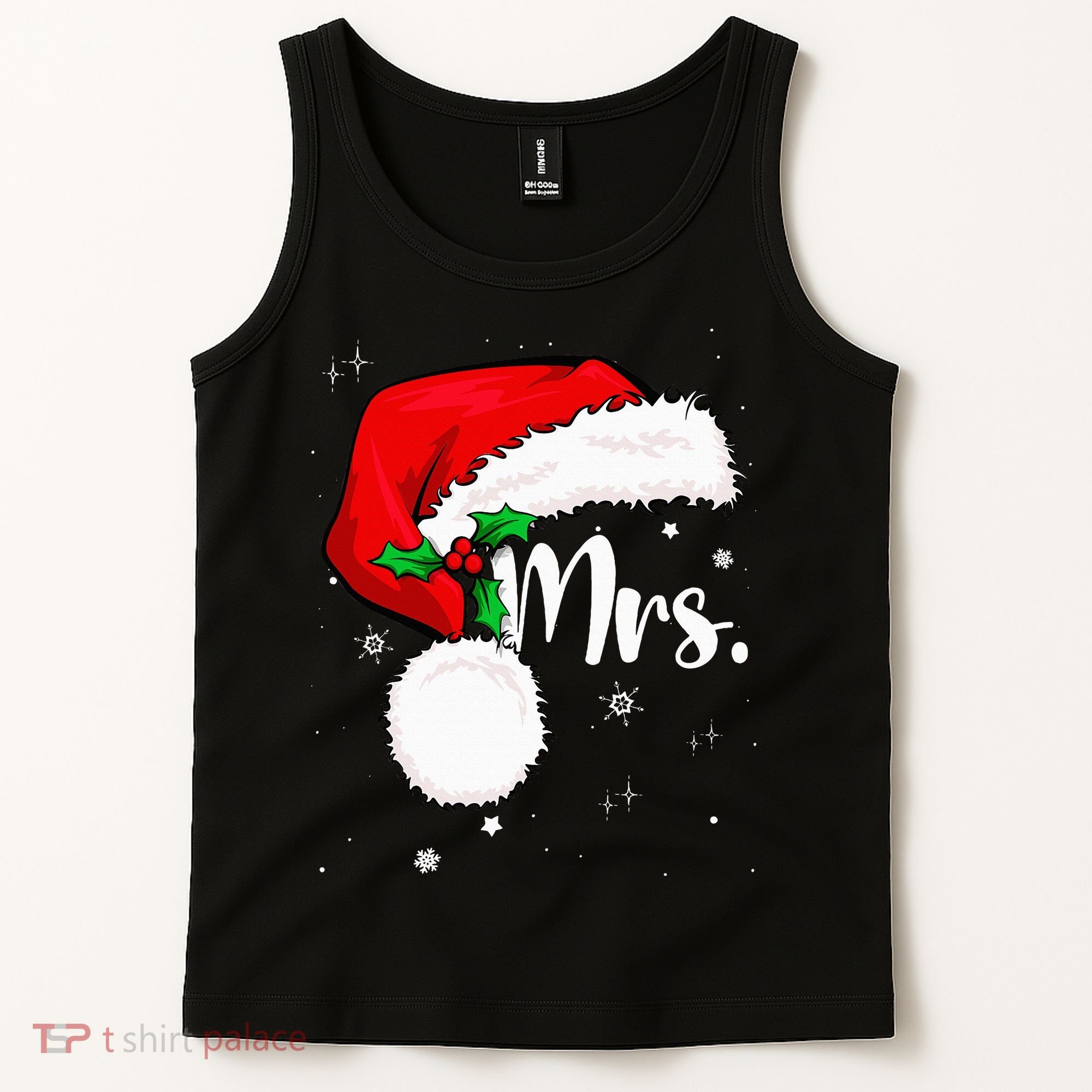 Mr Mrs Claus Christmas Couples Matching His And Her Pajamas Tank Top