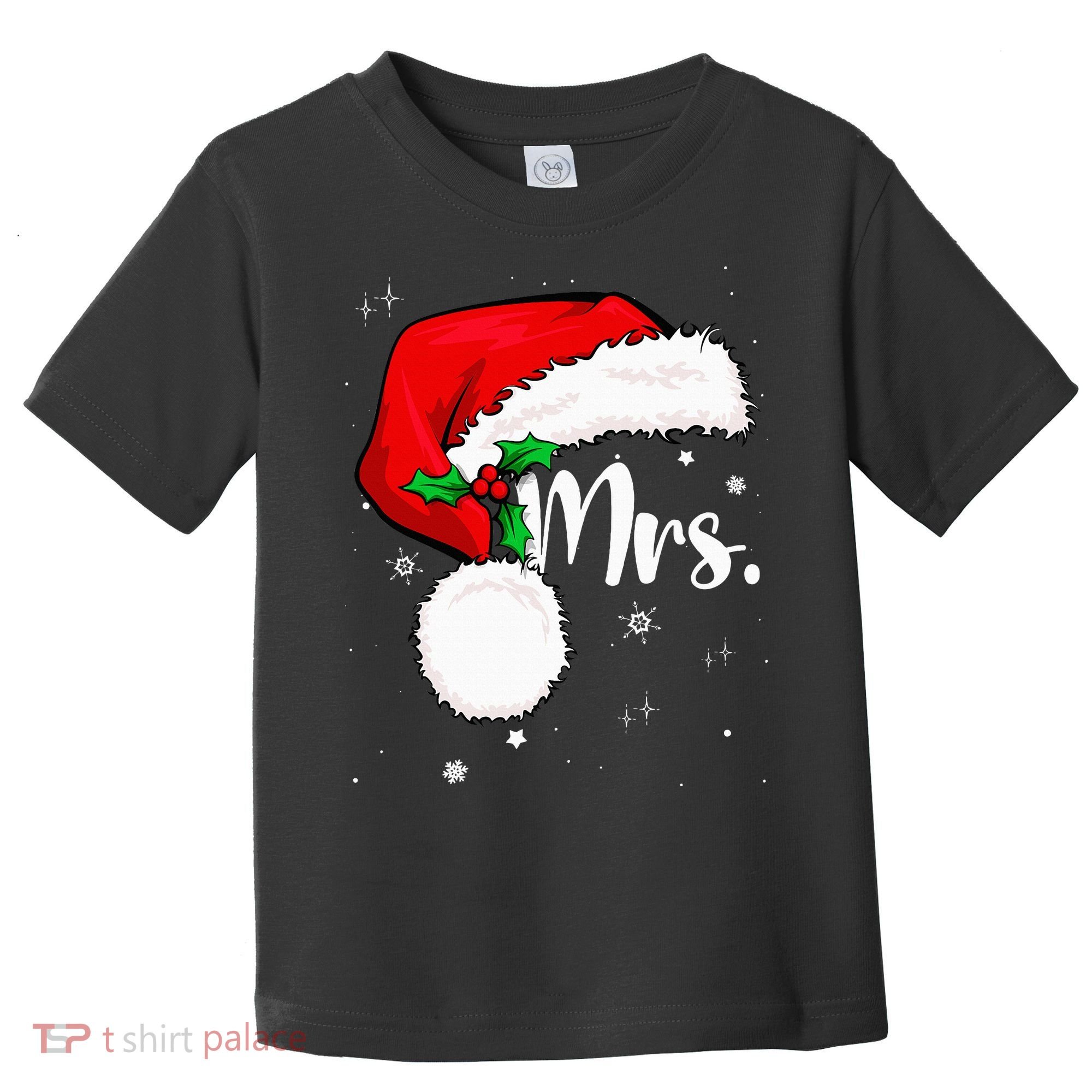 Mr Mrs Claus Christmas Couples Matching His And Her Pajamas Toddler T-Shirt