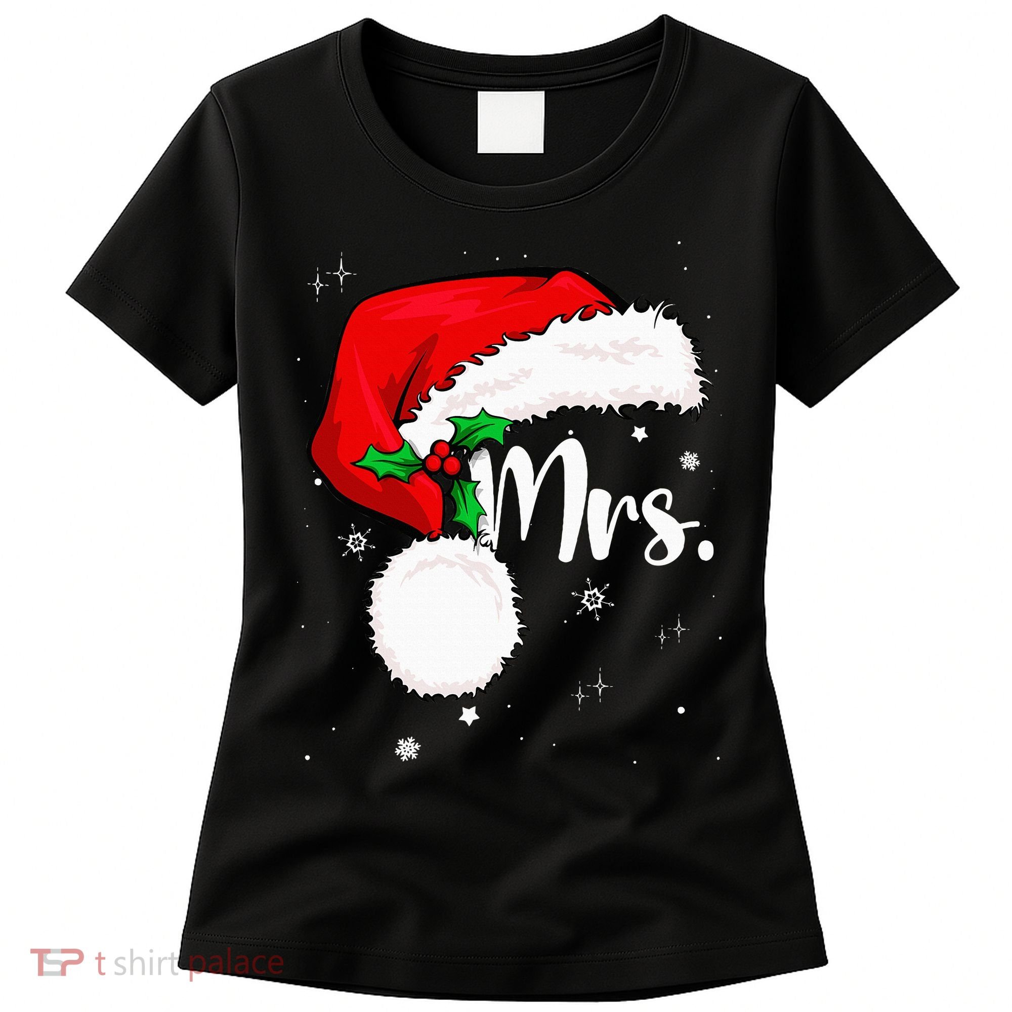 Mr Mrs Claus Christmas Couples Matching His And Her Pajamas Women's T-Shirt