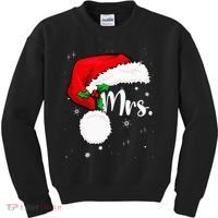 Mr Mrs Claus Christmas Couples Matching His And Her Pajamas Kids Sweatshirt thumb 0