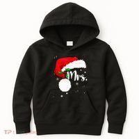 Mr Mrs Claus Christmas Couples Matching His And Her Pajamas Kids Hoodie thumb 0
