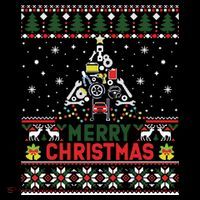 Mechanic Mechanic Christmas Tree Ugly Sweater Hoodie thumb 7