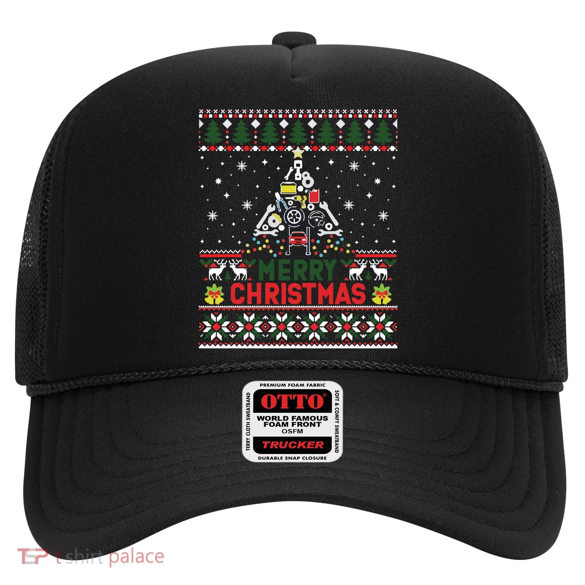 Mechanic Mechanic Christmas Tree Ugly Sweater Hat