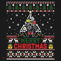 Mechanic Mechanic Christmas Tree Ugly Sweater Tank Top thumb 6