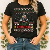 Mechanic Mechanic Christmas Tree Ugly Sweater Women's T-Shirt thumb 2