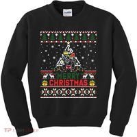 Mechanic Mechanic Christmas Tree Ugly Sweater Kids Sweatshirt thumb 0