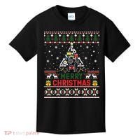 Mechanic Mechanic Christmas Tree Ugly Sweater Kids T-Shirt thumb 0