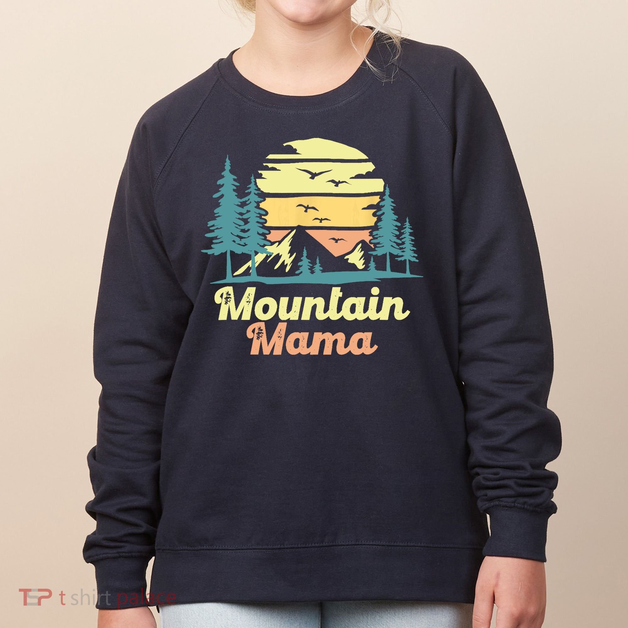 Mountain Mama Camping Hiking Mom Adventure Mothers Day Women's Sweatshirt