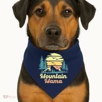 Mountain Mama Camping Hiking Mom Adventure Mothers Day USA-Made Doggie Bandana thumb 1