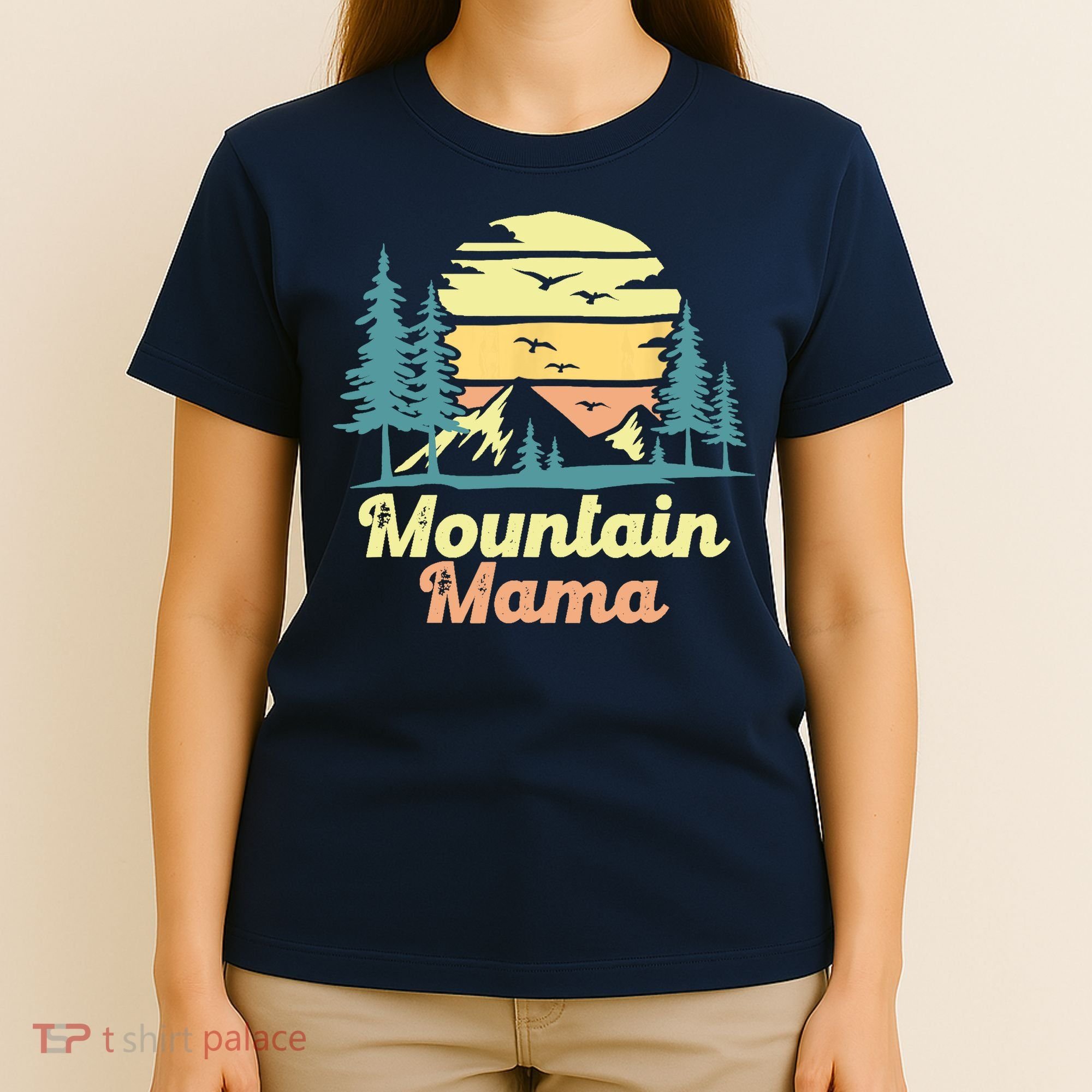 Mountain Mama Camping Hiking Mom Adventure Mothers Day T-Shirt