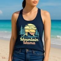 Mountain Mama Camping Hiking Mom Adventure Mothers Day Women's Tank Top thumb 2