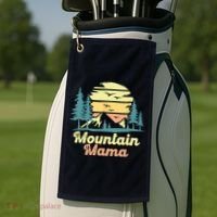 Mountain Mama Camping Hiking Mom Adventure Mothers Day Golf Towel thumb 2