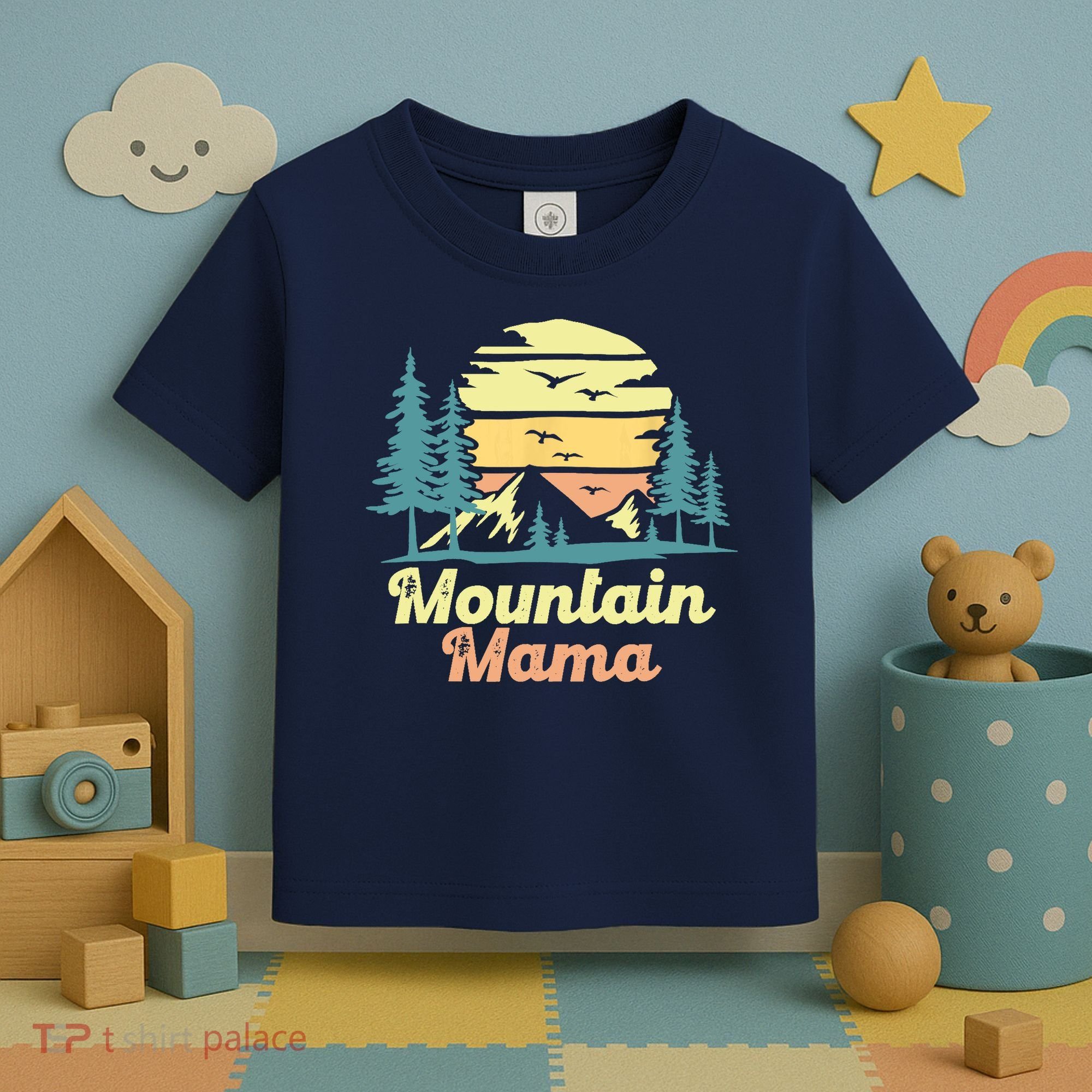Mountain Mama Camping Hiking Mom Adventure Mothers Day Toddler T-Shirt