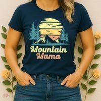 Mountain Mama Camping Hiking Mom Adventure Mothers Day Women's T-Shirt thumb 2