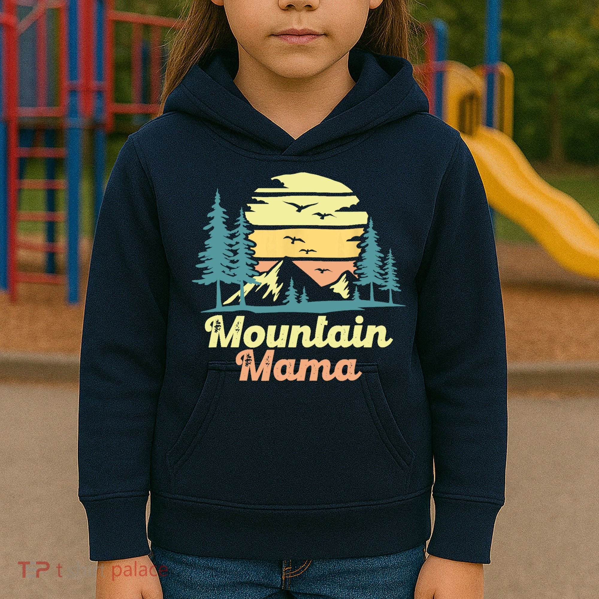 Mountain Mama Camping Hiking Mom Adventure Mothers Day Kids Hoodie