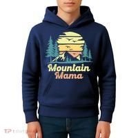 Mountain Mama Camping Hiking Mom Adventure Mothers Day Kids Hoodie thumb 4