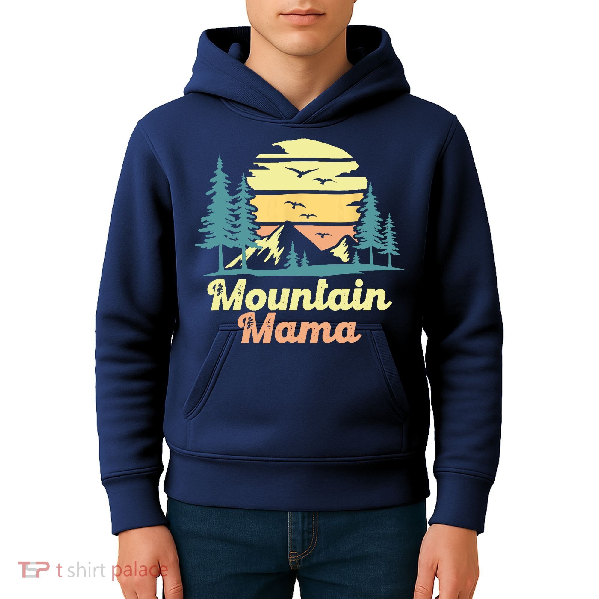 Mountain Mama Camping Hiking Mom Adventure Mothers Day Kids Hoodie
