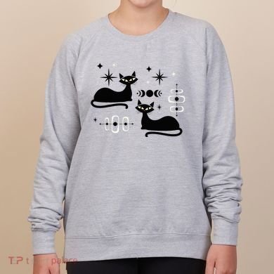 Midcentury Mid Century Cat Retro Atomic Age Space Modern Women's Sweatshirt