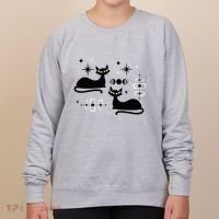 Midcentury Mid Century Cat Retro Atomic Age Space Modern Women's Sweatshirt thumb 0