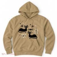 Midcentury Mid Century Cat Retro Atomic Age Space Modern Hoodie thumb 0