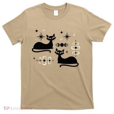 Midcentury Mid Century Cat Retro Atomic Age Space Modern T-Shirt