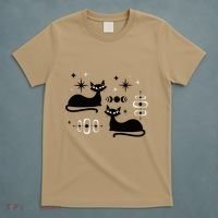 Midcentury Mid Century Cat Retro Atomic Age Space Modern T-Shirt thumb 5