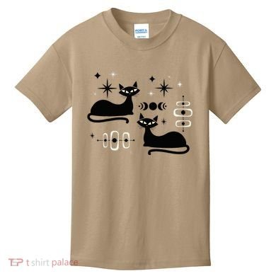 Midcentury Mid Century Cat Retro Atomic Age Space Modern Kids T-Shirt