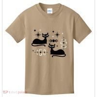 Midcentury Mid Century Cat Retro Atomic Age Space Modern Kids T-Shirt thumb 0