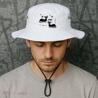 Midcentury Mid Century Cat Retro Atomic Age Space Modern Bucket Hat thumb 2