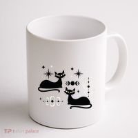 Midcentury Mid Century Cat Retro Atomic Age Space Modern Coffee Mug thumb 1