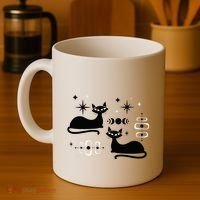 Midcentury Mid Century Cat Retro Atomic Age Space Modern Coffee Mug thumb 4
