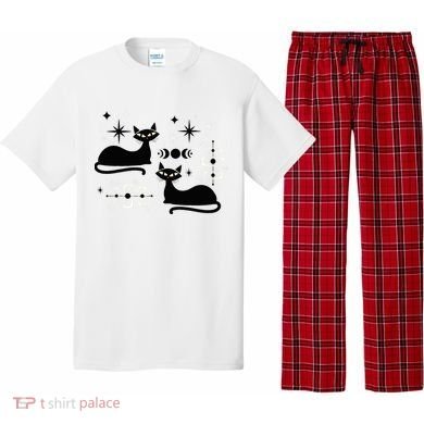 Midcentury Mid Century Cat Retro Atomic Age Space Modern Pajama Set