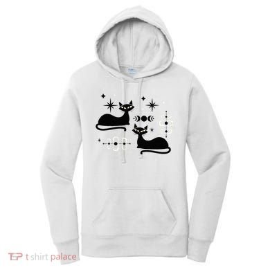 Midcentury Mid Century Cat Retro Atomic Age Space Modern Women's Hoodie