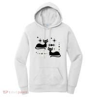 Midcentury Mid Century Cat Retro Atomic Age Space Modern Women's Hoodie thumb 0