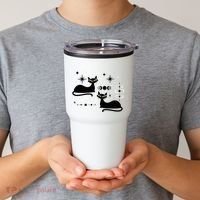 Midcentury Mid Century Cat Retro Atomic Age Space Modern Tumbler thumb 2