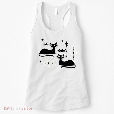 Midcentury Mid Century Cat Retro Atomic Age Space Modern Women's Tank Top
