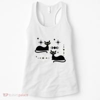 Midcentury Mid Century Cat Retro Atomic Age Space Modern Women's Tank Top thumb 0
