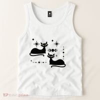Midcentury Mid Century Cat Retro Atomic Age Space Modern Tank Top thumb 2