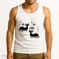 Midcentury Mid Century Cat Retro Atomic Age Space Modern Tank Top thumb 3