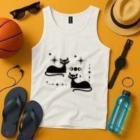 Midcentury Mid Century Cat Retro Atomic Age Space Modern Tank Top thumb 4