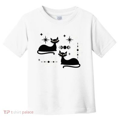 Midcentury Mid Century Cat Retro Atomic Age Space Modern Toddler T-Shirt