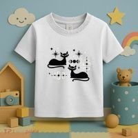 Midcentury Mid Century Cat Retro Atomic Age Space Modern Toddler T-Shirt thumb 3