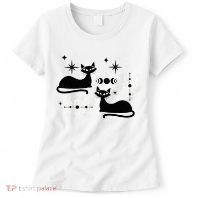 Midcentury Mid Century Cat Retro Atomic Age Space Modern Women's T-Shirt